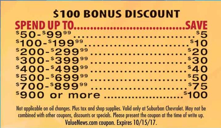 Chevrolet coupon code