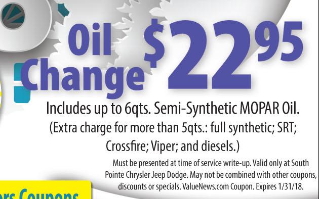 Chrysler service discount coupons