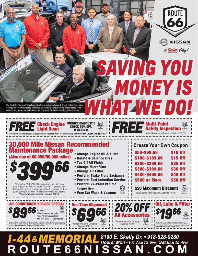 Route 66 Nissan Of Tulsa Coupons Amp Deals Save At