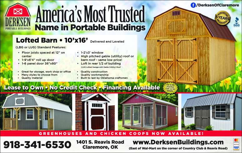 Derksen Portable Buildings August 2022 Value News display ad image