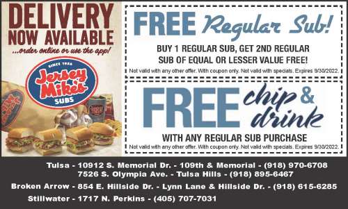 Jersey Mike's Subs August 2022 Value News display ad image