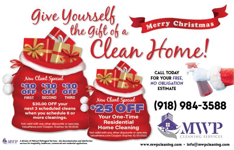 MWP Cleaning Services of NE Oklahoma, serving Tulsa and surrounding areas; December 2022 verified savings, discounts, coupons and deals.