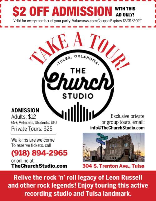 The Church Studio of NE Oklahoma, serving Tulsa and surrounding areas; December 2022 verified savings, discounts, coupons and deals.