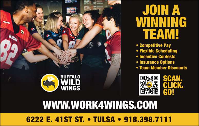 Buffalo Wild Wings - Now Hiring January 2022 Value News display ad image