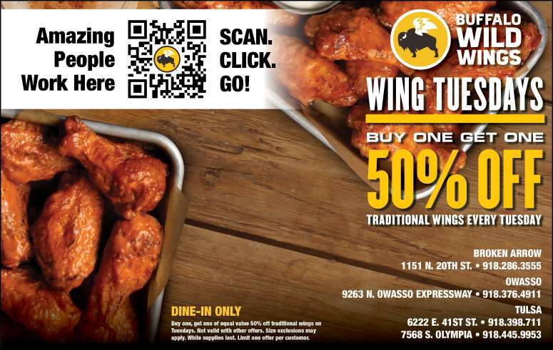 Buffalo Wild Wings January 2022 Value News display ad image
