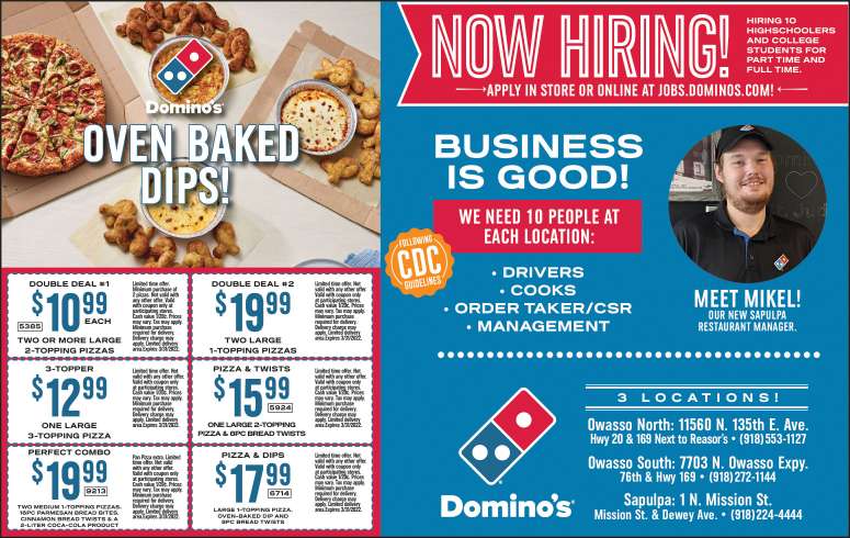 Domino's Pizza January 2022 Value News display ad image