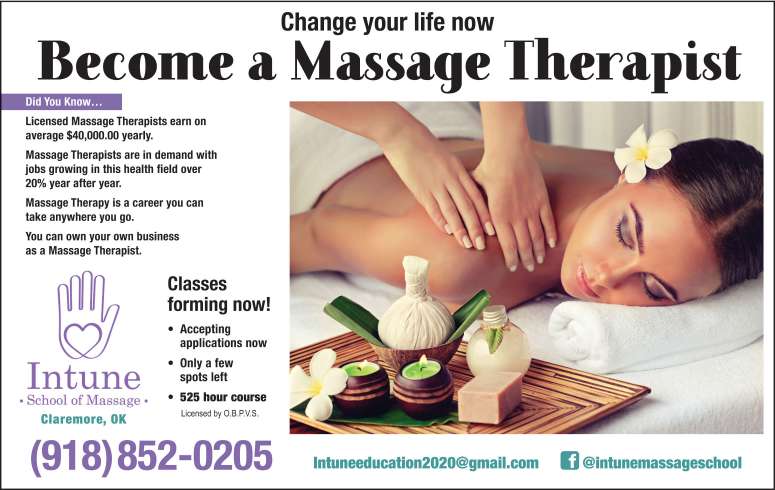 Intune School of Massage January 2022 Value News display ad image