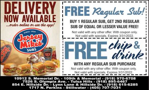 Jersey Mike's Subs January 2022 Value News display ad image