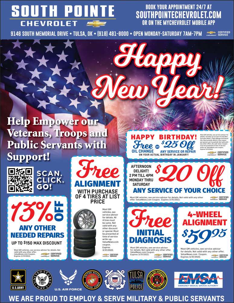 South Pointe Chevrolet January 2022 Value News display ad image