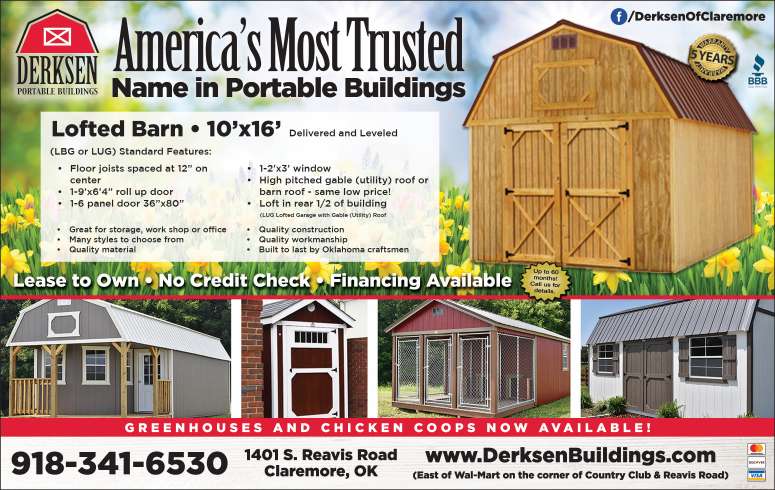 Derksen Portable Buildings July 2022 Value News display ad image