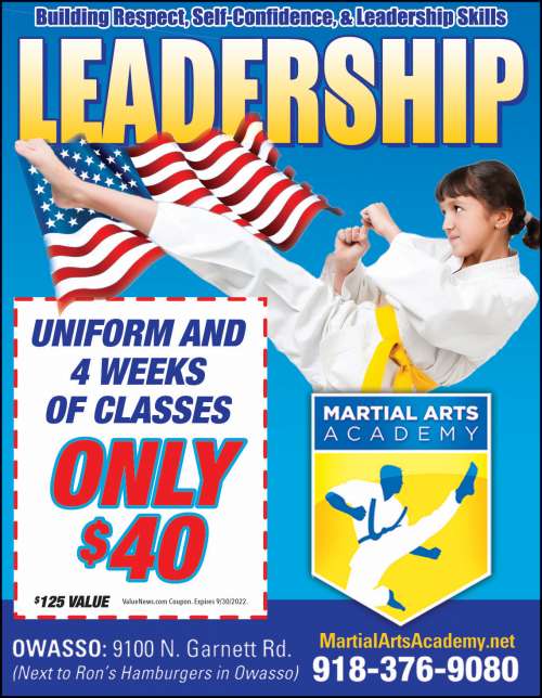 Martial Arts Academy July 2022 Value News display ad image