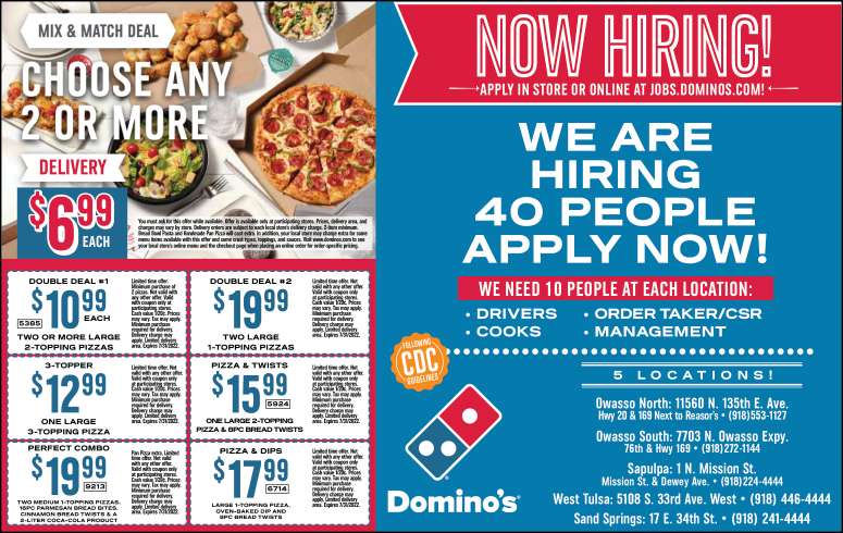 Domino's Pizza May 2022 Value News display ad image