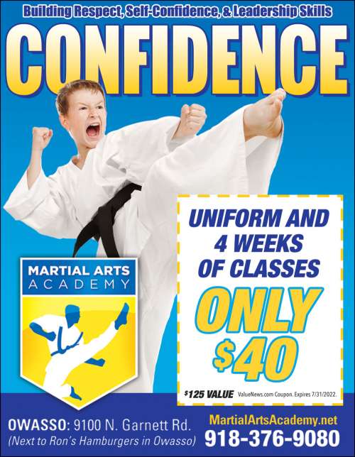 Martial Arts Academy May 2022 Value News display ad image