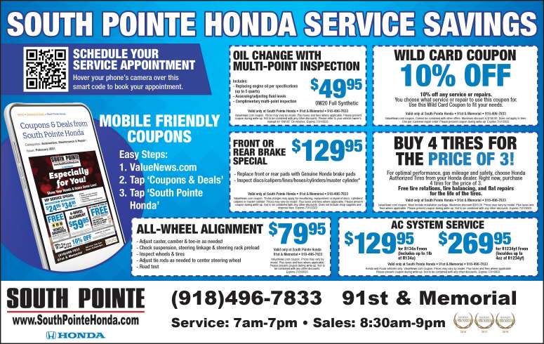 South Pointe Honda May 2022 Value News display ad image