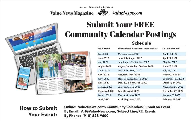 Value News - Submit Calendar Event May 2022 Value News display ad image