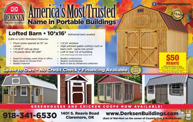 Derksen Portable Buildings September 2022 Value News display ad image