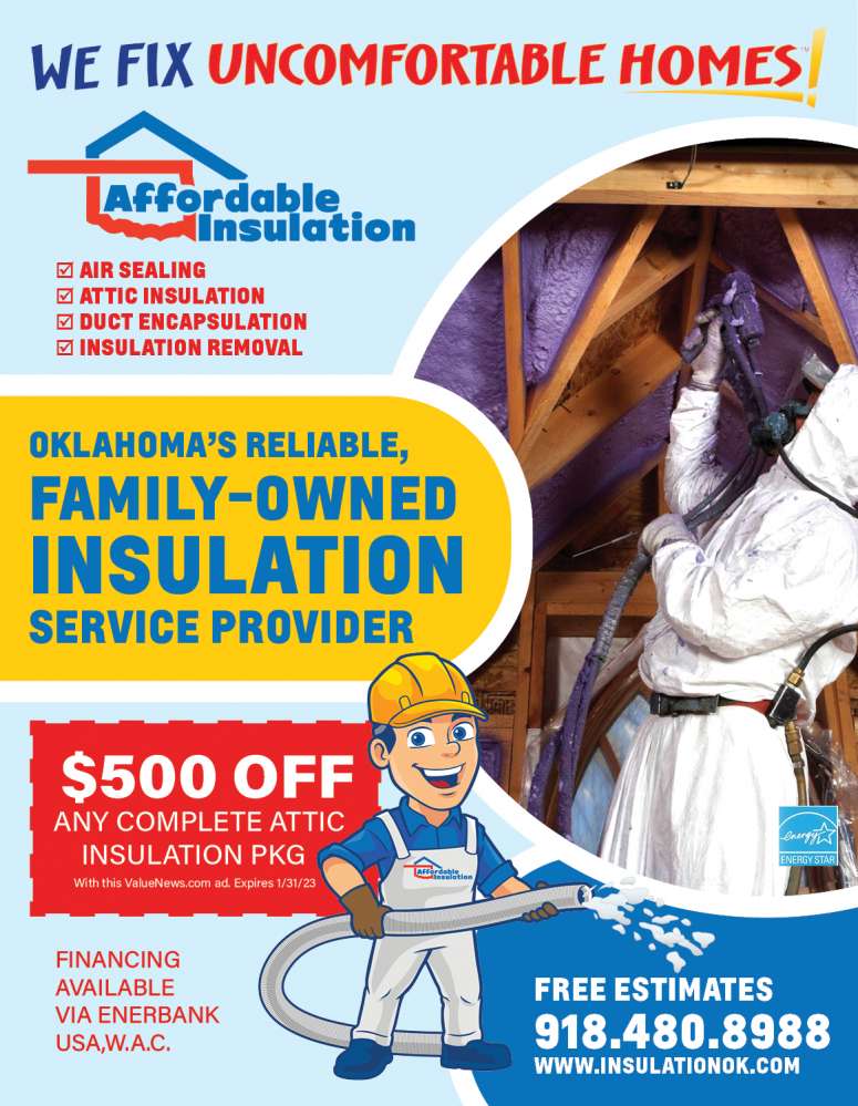 Affordable Insulation of Oklahoma January 2023 Value News display ad image