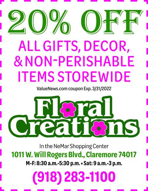 Floral Creations January 2023 Value News display ad image