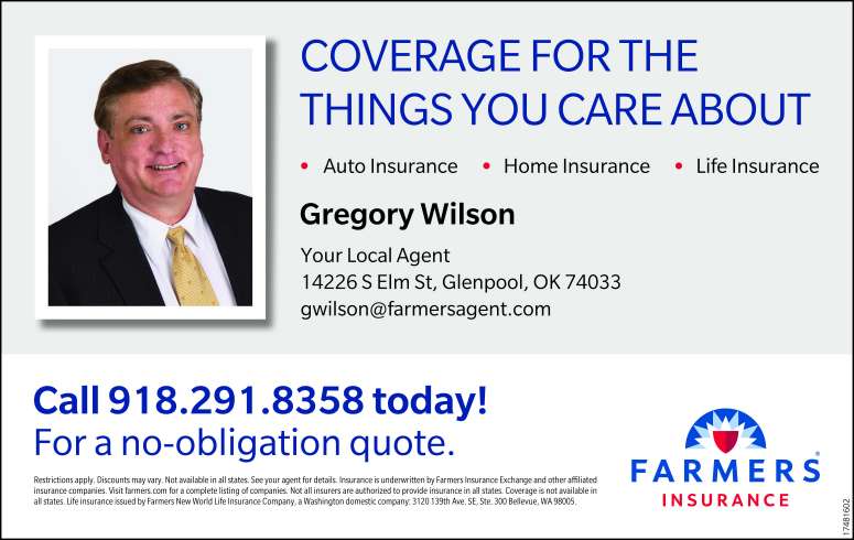Gregory Wilson - Farmers Insurance Agent January 2023 Value News display ad image