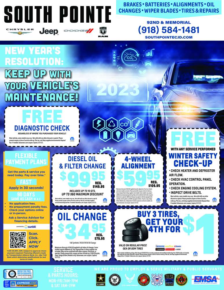 South Pointe Chrysler Jeep Dodge RAM January 2023 Value News display ad image