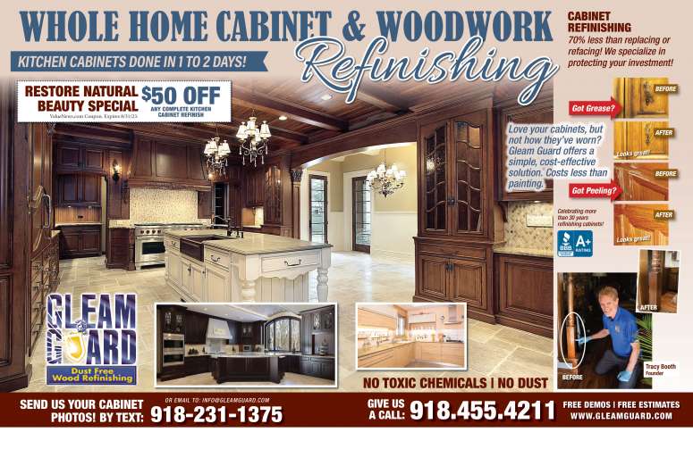 Gleam Guard Wood Refinishing June 2023 Value News display ad image