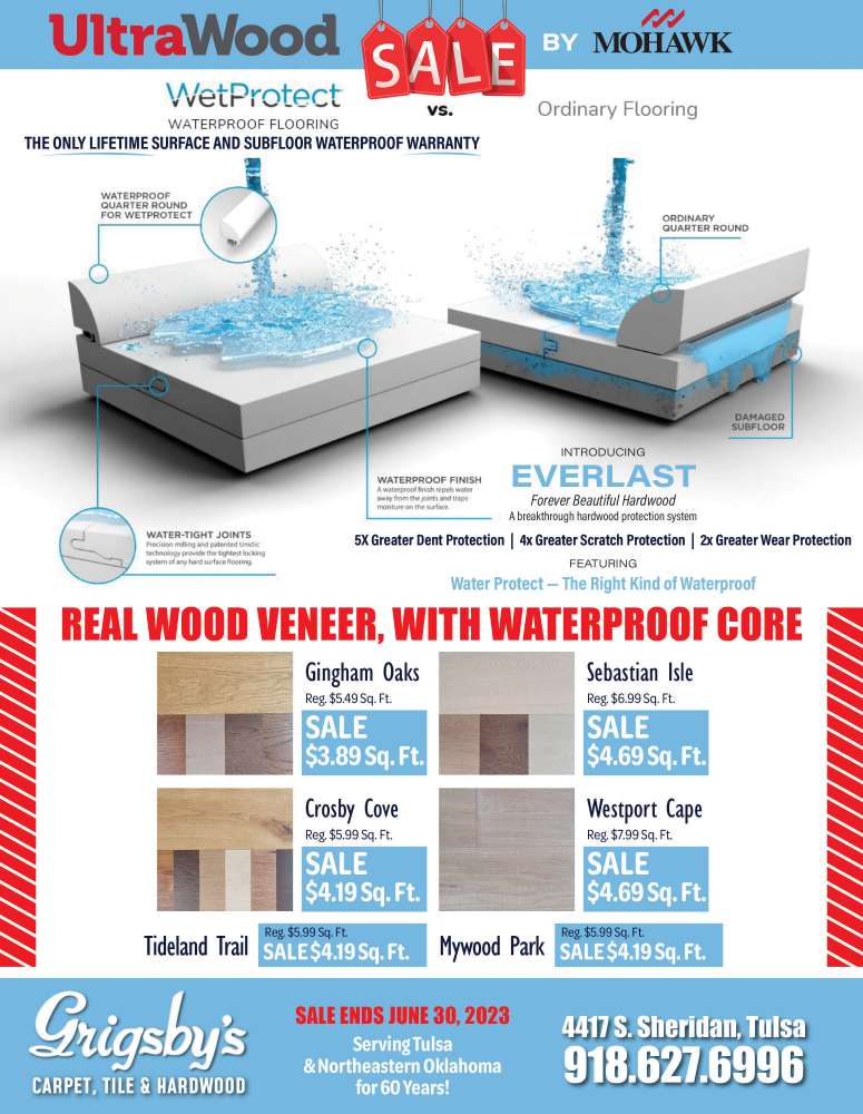 Grigsby's Carpet, Tile & Hardwood June 2023 Value News display ad image