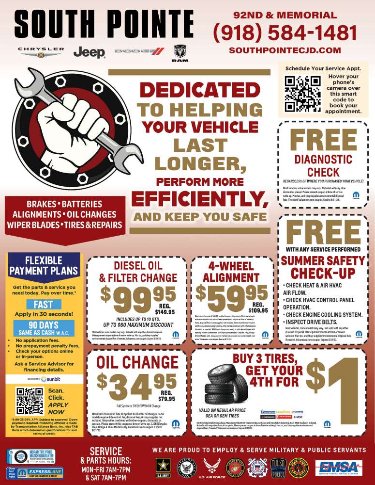 South Pointe Chrysler Jeep Dodge RAM June 2023 Value News display ad image
