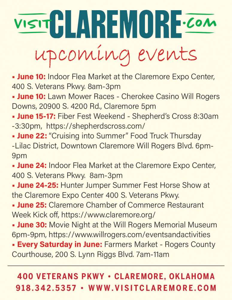 Visit Claremore June 2023 Value News display ad image