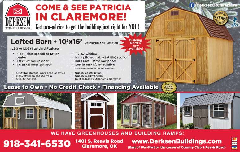 Derksen Portable Buildings March 2023 Value News display ad image