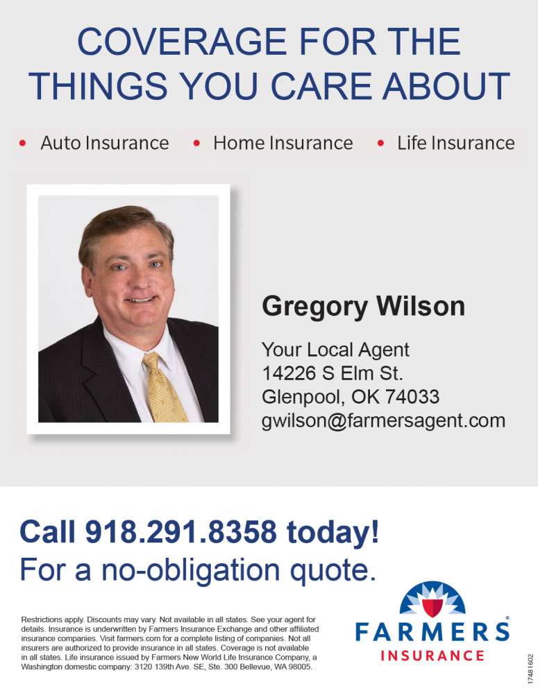 Gregory Wilson - Farmers Insurance Agent March 2023 Value News display ad image