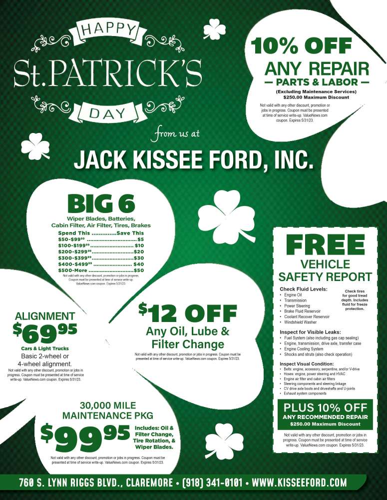 Jack Kissee Ford - Service March 2023 Value News display ad image