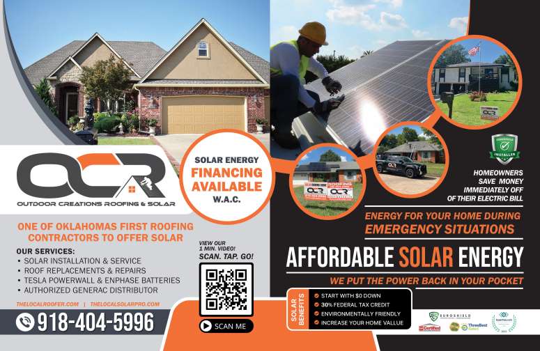 Outdoor Creations Roofing and Solar March 2023 Value News display ad image