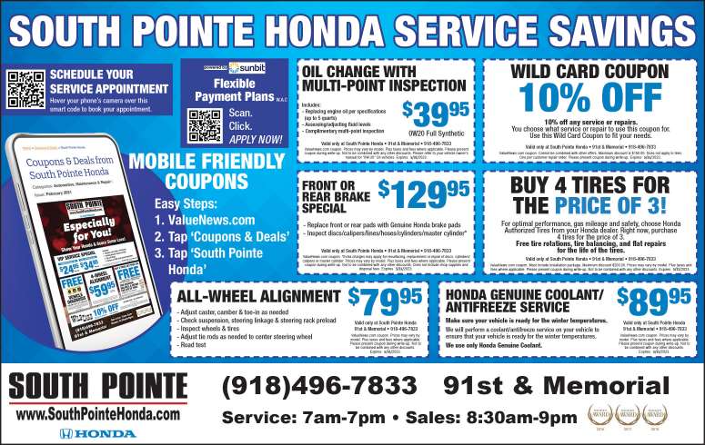 South Pointe Honda March 2023 Value News display ad image
