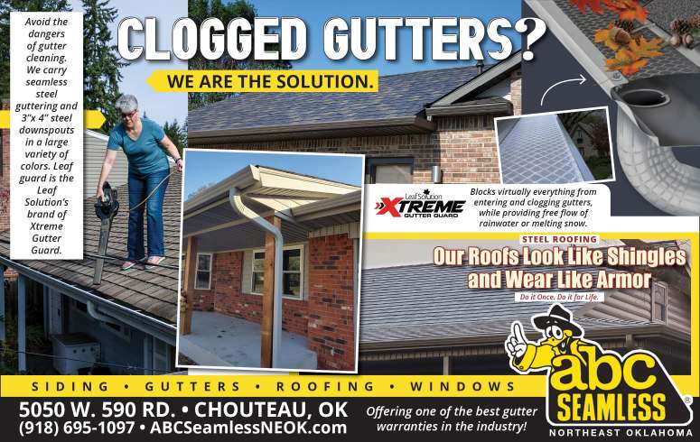 ABC Seamless of NE Oklahoma, Chouteau, OK November 2023 Value News display ad image