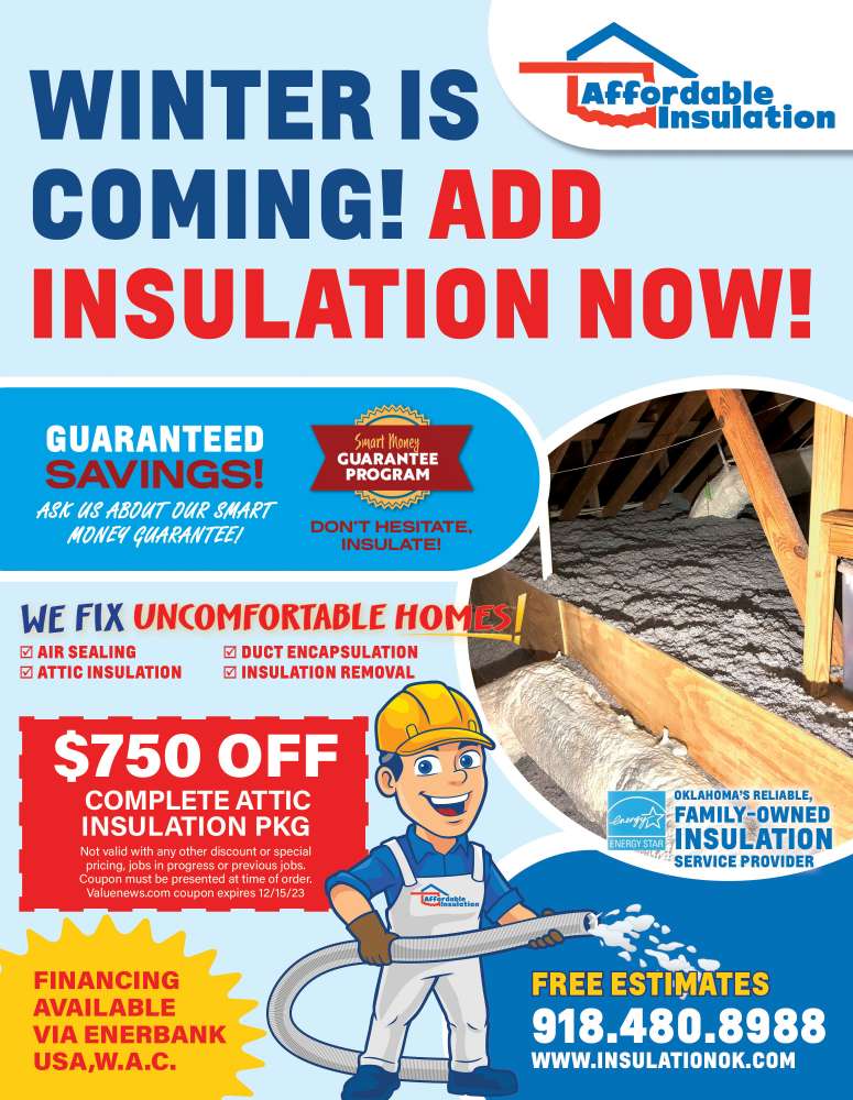 Affordable Insulation of Oklahoma November 2023 Value News display ad image