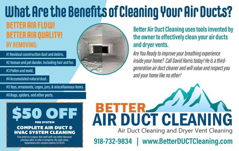 Better Air Duct Cleaning November 2023 Value News display ad image