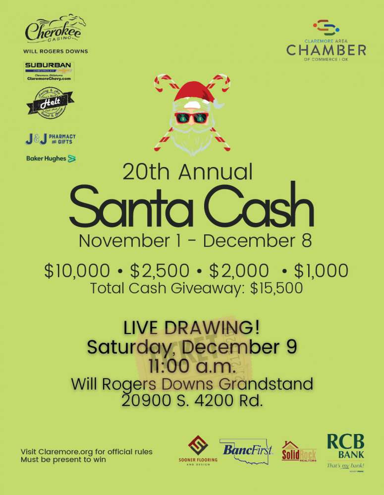 Claremore Chamber of Commerce - Santa Cash November 2023 Value News display ad image