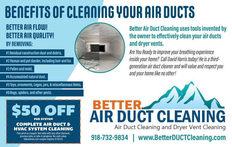 Better Air Duct Cleaning September 2023 Value News display ad image