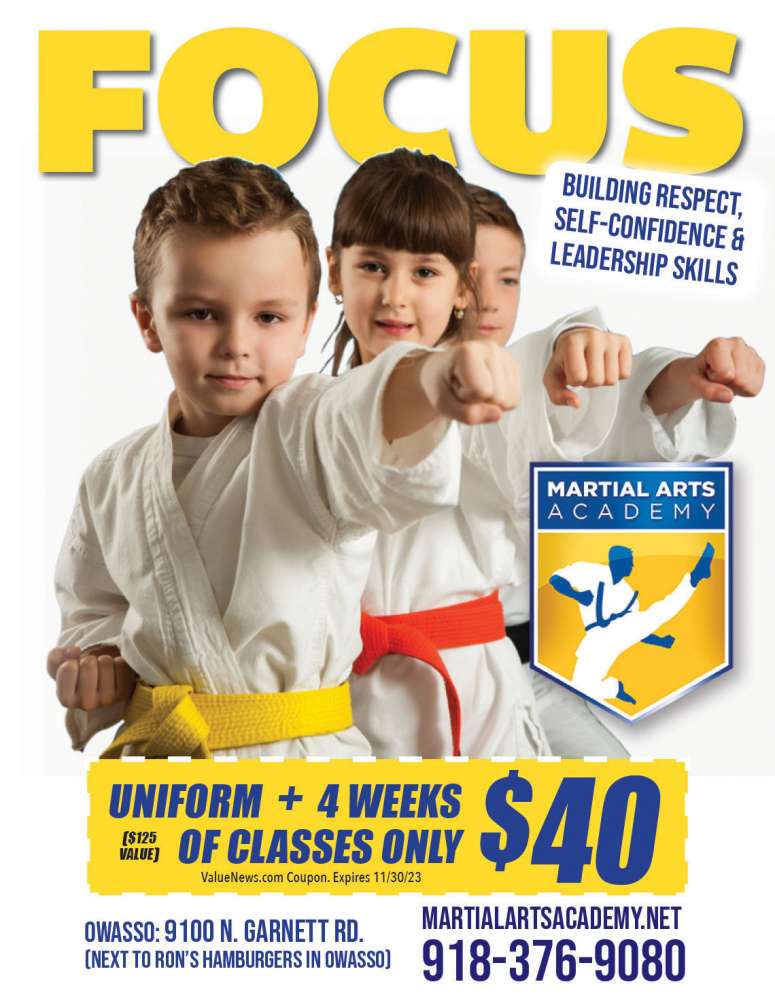 Martial Arts Academy September 2023 Value News display ad image