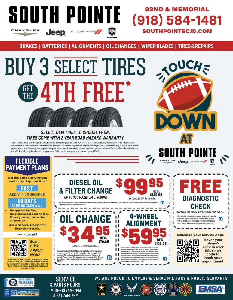 South Pointe Chrysler Jeep Dodge RAM September 2023 Value News display ad image