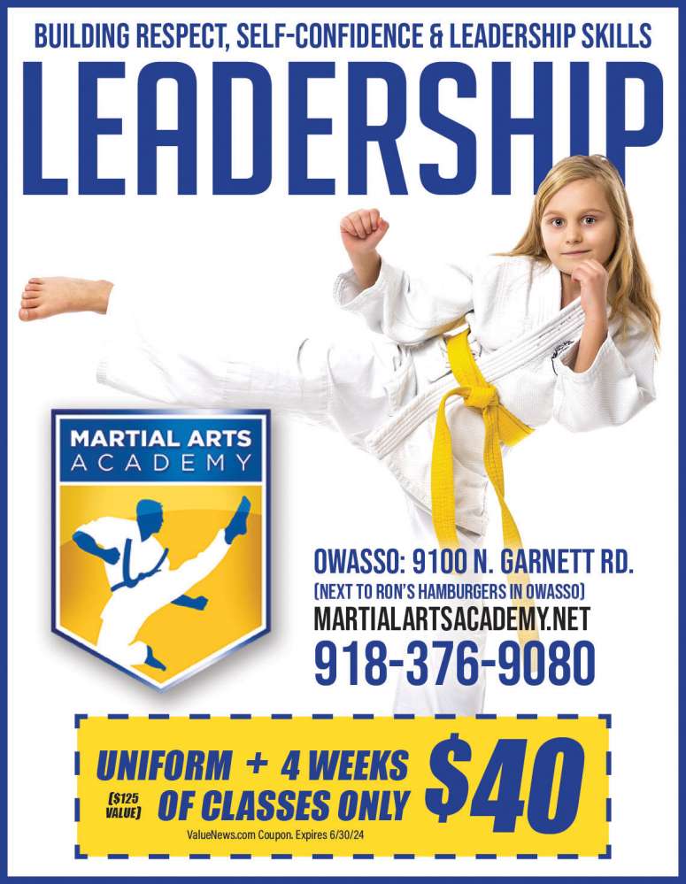 Martial Arts Academy April 2024 Value News display ad image