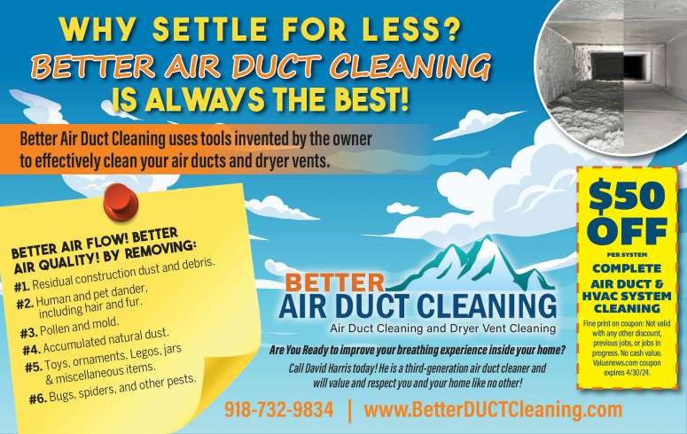 Better Air Duct Cleaning February 2024 Value News display ad image