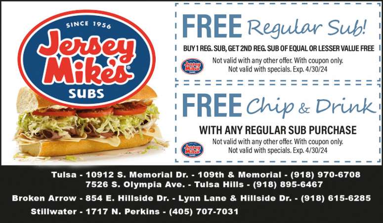 Jersey Mike's Subs February 2024 Value News display ad image