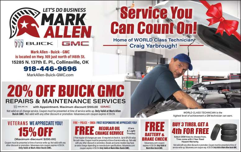 Mark Allen Buick GMC February 2024 Value News display ad image
