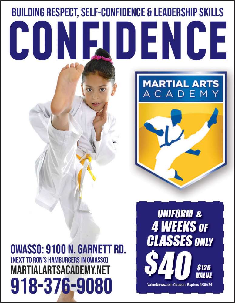 Martial Arts Academy February 2024 Value News display ad image