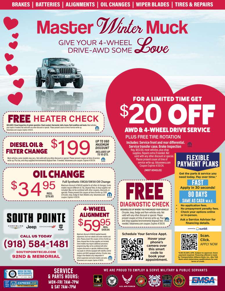 South Pointe Chrysler Jeep Dodge RAM February 2024 Value News display ad image