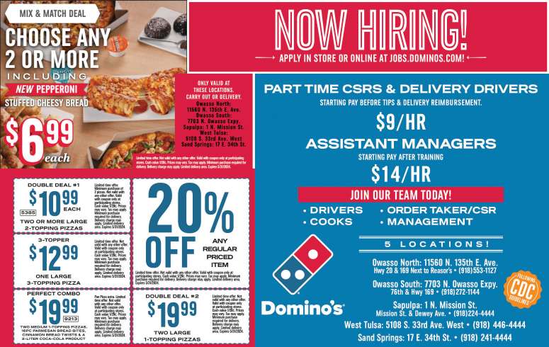 Domino's Pizza March 2024 Value News display ad image