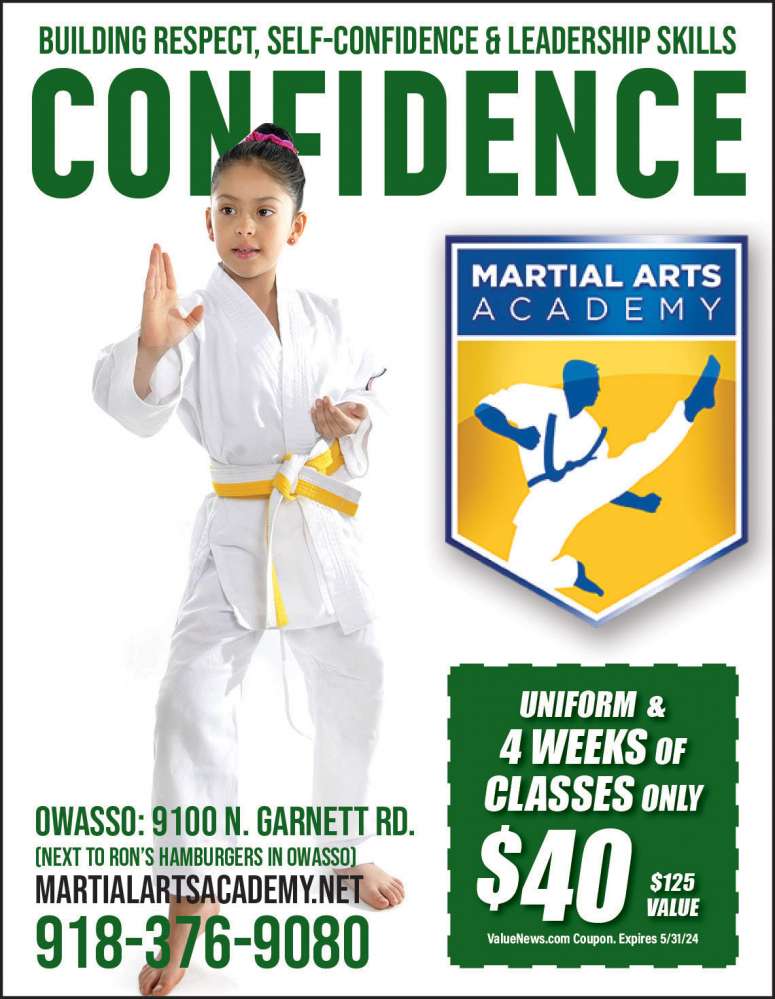 Martial Arts Academy March 2024 Value News display ad image