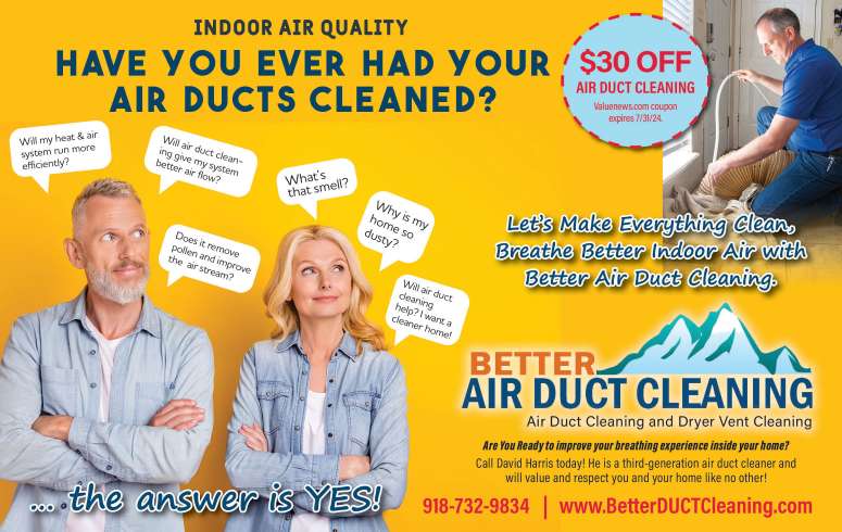 Better Air Duct Cleaning May 2024 Value News display ad image