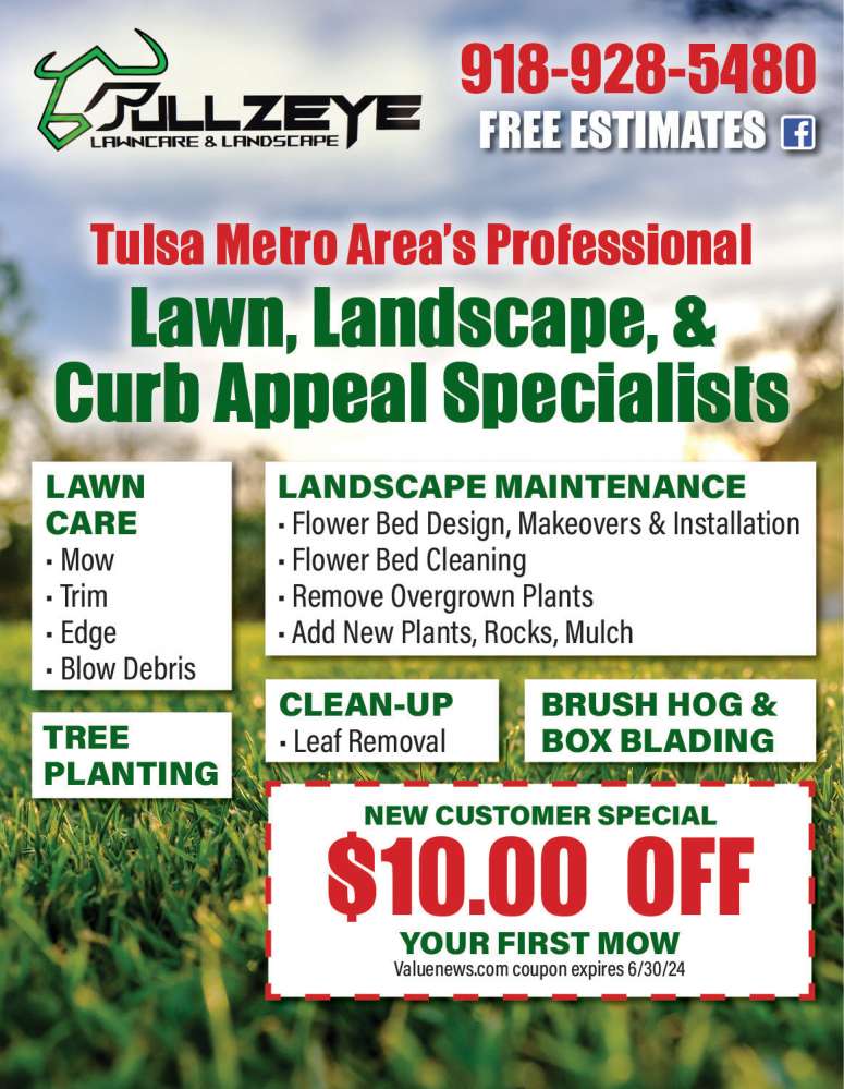 Bullzeye Lawncare & Landscape May 2024 Value News display ad image
